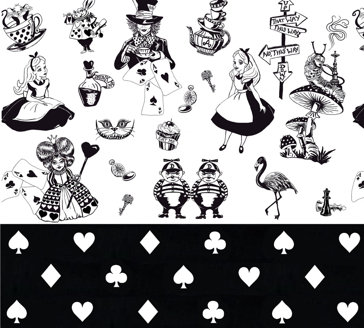 Alice in Wonderland Double Skirt Womens Sweetheart Apron