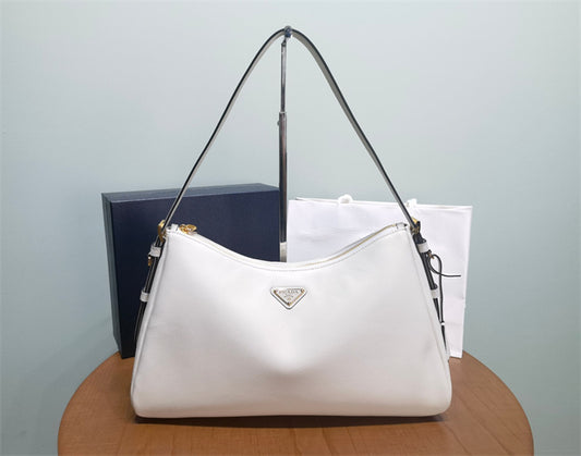 prada aimee large grained calfskin hobo shoulder bag