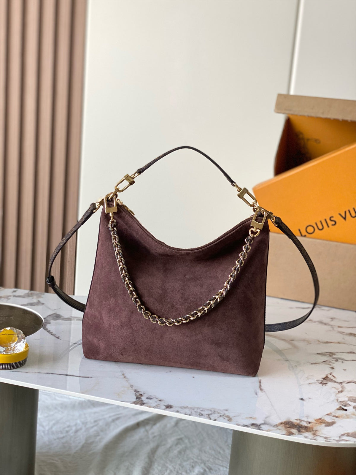 Louis Vuitton Suede Shoulder and Hobo Handbag