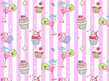 Cupcakes and Cocktails Womens Sweetheart Apron