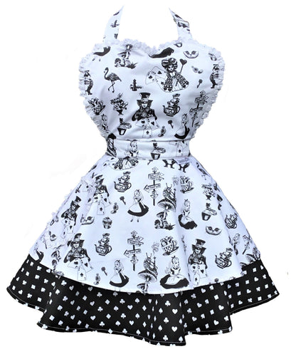 Alice in Wonderland Double Skirt Womens Sweetheart Apron