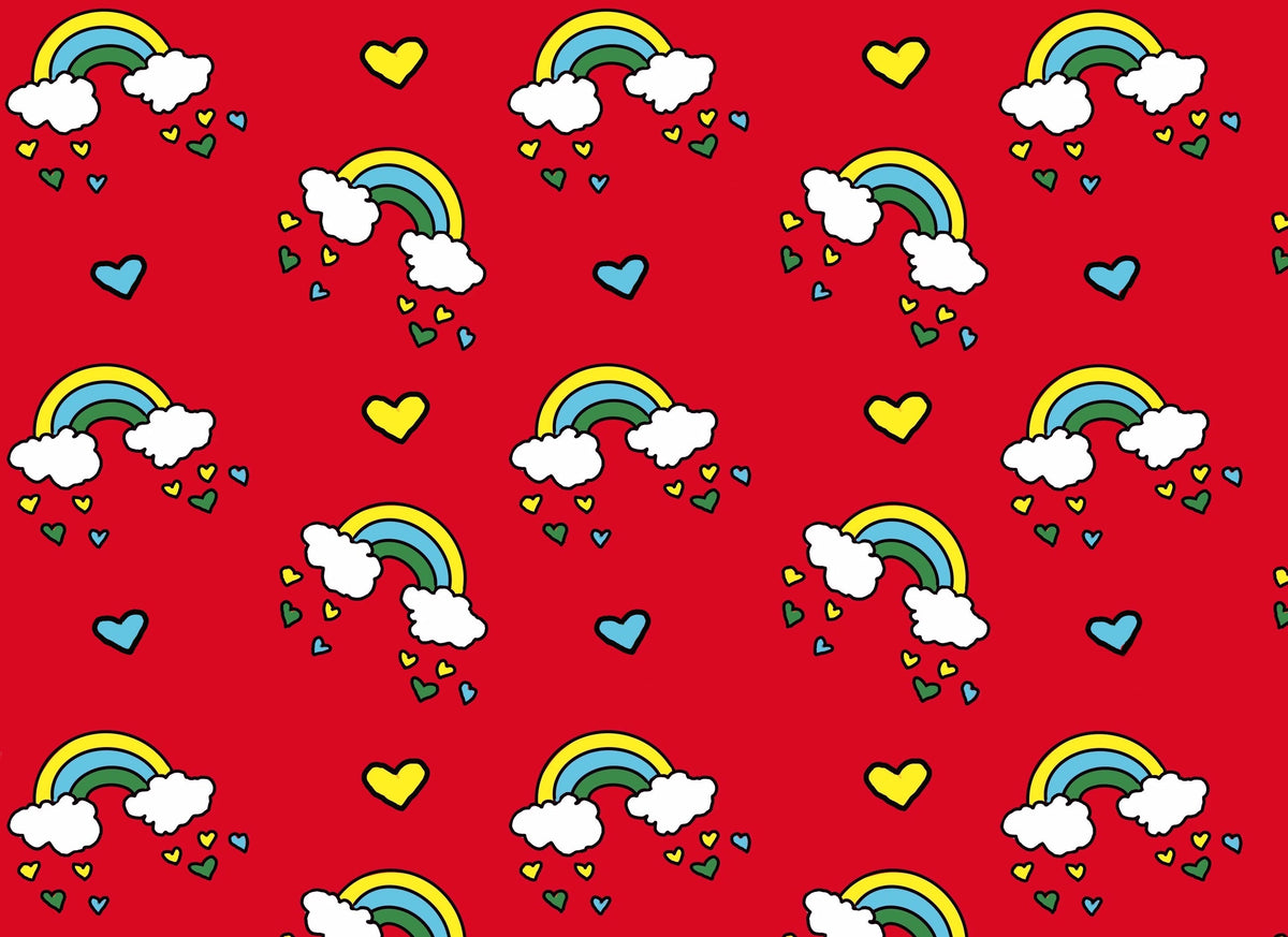 Red Rainbow Retro Rara Women's Apron