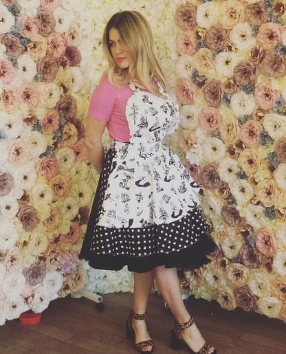 Alice in Wonderland Double Skirt Womens Sweetheart Apron
